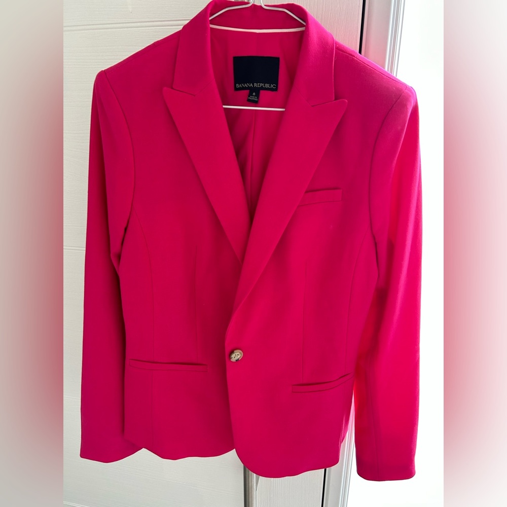 Banana Republic Hot Pink Blazer